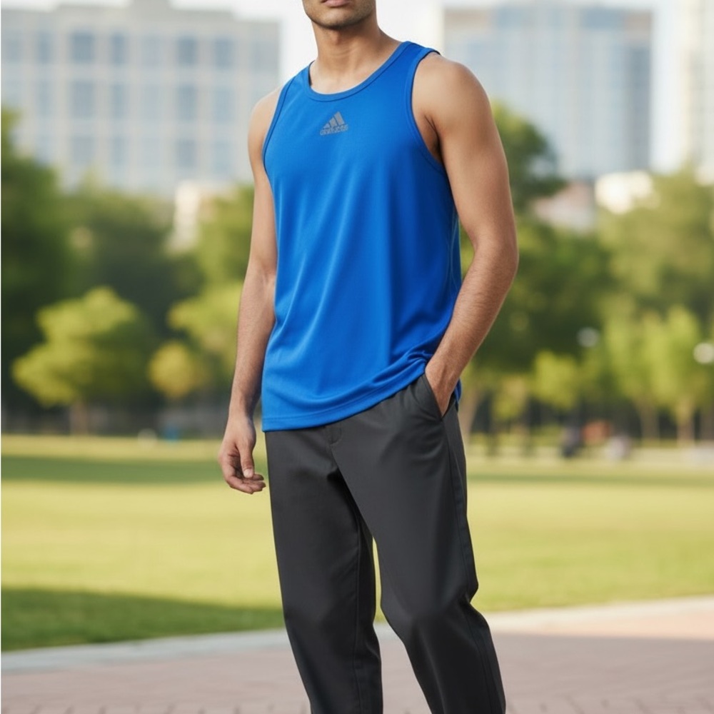 adidas Royal Blue Men's Performance Tank